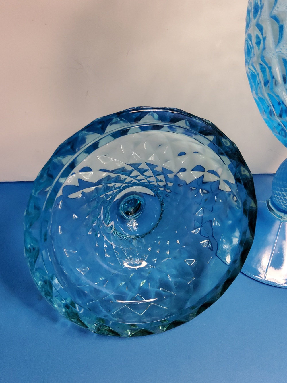 Viking Glass Yesteryear Lidded Compote. - Picture 4 of 8
